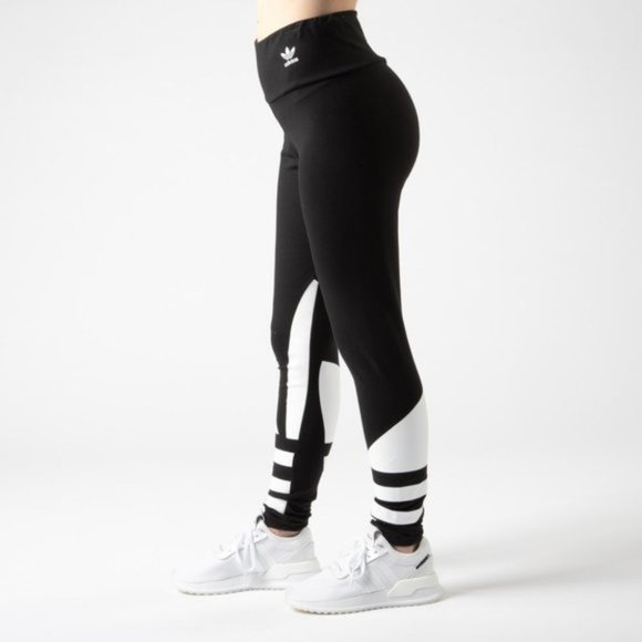 New adidas originals leggings black large logo - Picture 4 of 7